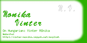 monika vinter business card
